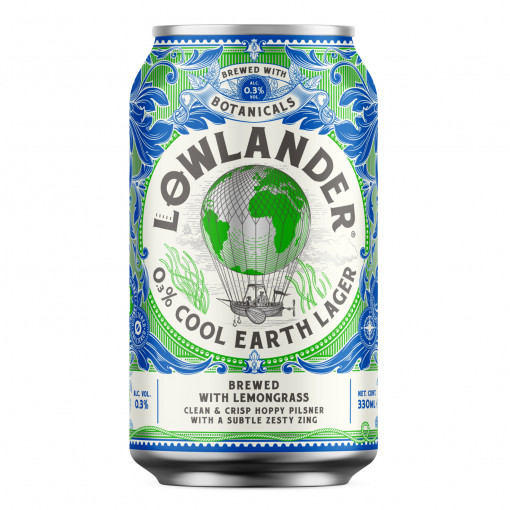 Cool Earth Lager 0.3% van Lowlander